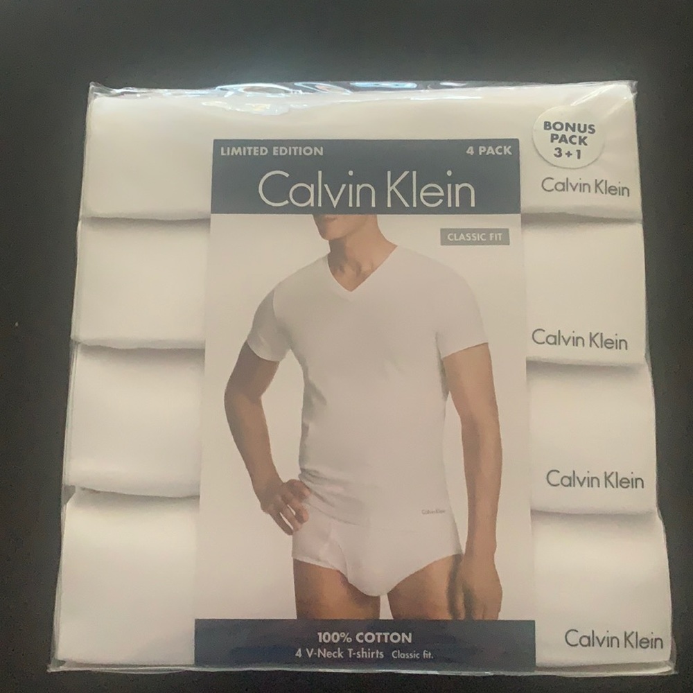 Two (2) 4-pack Calvin Klein White T-Shirt